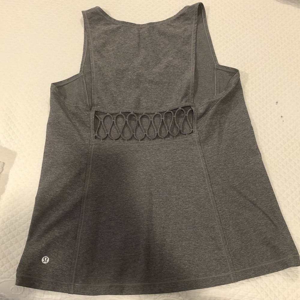 Lululemon Gray Tank with Cutout Back